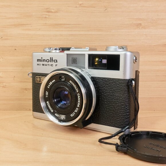 Vintage Minolta Hi-Matic F 35mm Rangefinder Film Camera, Rokkor 38mm f2.7 Lens - Picture 4 of 11